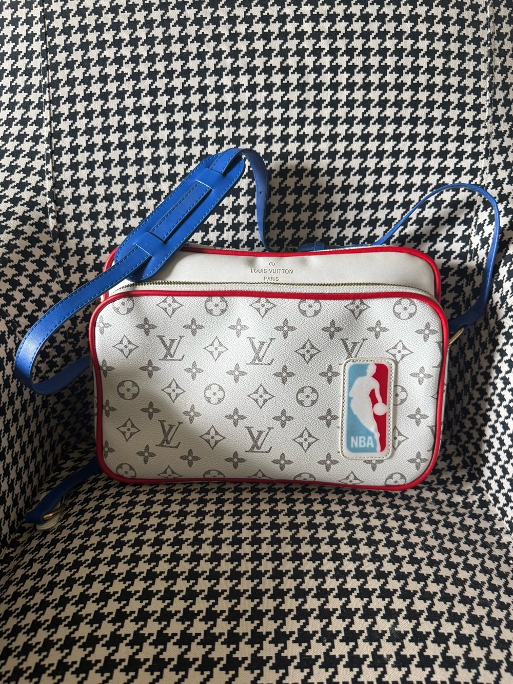 Louis Vuitton NBA Monogram Bag with Blue Strap